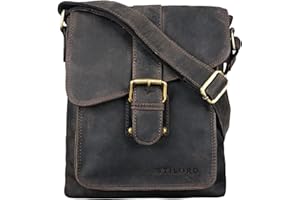 STILORD 'Mattia' Sacoche Homme Cuir Petit sac homme bandouliere besace homme cuir Sac Messager Tablette 10,1 Pouces Cuir Vintage