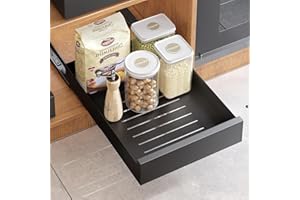 Kitstorack Teleskopschublade, Ausziehbare Schubladen-Aufbewahrungsregale für Küchenschränke, Ausziehbare Ausziehbare Schublade, Slide out Cabinet Organizer Küche, 43 Tiefe x 30 Breite x 8 Höhe cm