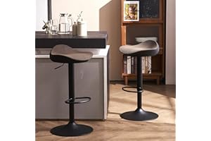 ‎YOUNIKE YOUNIKE Barhocker 2er Set Schwarz Höhenverstellbar Drehbar, Küchenhocker Tresenhocker mit Braun-Samt Sitz und Metallrahmen, Hohe Barstühle für Bartheke Küche und Zuhause