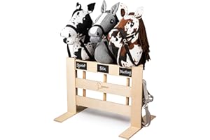 SKIPPI Hobby Horse Paddock pour 3 Chevaux, Hobby Horse Écurie, Enclos, Support, Box