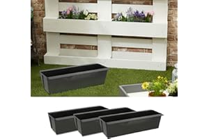 ‎CEPEWA Cepewa Pflanzkasten passend für Europaletten Kunststoff oder Zink schwarz