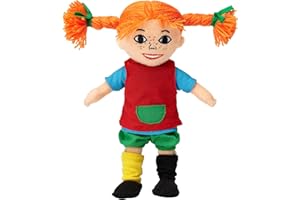 Muñeca de Pippi Longstocking para niños - Peluche Suave, Juguetes para niñas y niños, muñeca de Trapo de Pippi, muñeca de Tela - 20 cm, Edad 10 Meses+