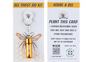 REVIVE A BEE Bee Revival Kit For Saving Bees - Bee Rescue Keyring Gift for Women - Plantable Seed Paper Packaging