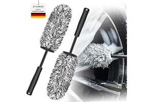 DYDHRER 2pc Brosse Jante Voiture,Brosse a Jante Microfibre,Brosse pour Jantes Voiture,Brosse de Nettoyage pour Jantes,Brosse a Jantes Voiture pour Nettoyer Le lit de Jante, Les Jantes en Aluminium