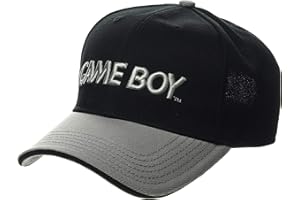 Bioworld EU Nintendo Gameboy Embroidered Logo Curved Bill Baseball Cap, Black (BA067775NTN) Gorra de bisbol, Gris (Grey Grey), Talla única Unisex Adulto