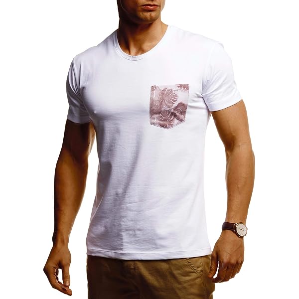Leif Nelson Maglietta estiva da uomo con scollo rotondo, slim fit, in percentuale di cotone, colore bianco, nero, maglietta basic da uomo, scollo rotondo, a maniche corte, scollo rotondo, LN8236, Nero