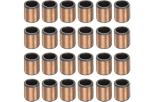 QUARKZMAN Gleitlager 6mm Bohrung x 8mm Außendurchmesser x 10mm Länge, gewickelte ölfreie Buchsen für Gleitbauteile von Maschinen, 20 Stück