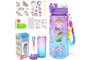 Eichhoo Kids Water Bottle Decoration: Unicorn Gifts for 5 6 4 7 8 Year Old Girls Toy Arts and Crafts for Kids Age 3-12 Diamond Painting Art Stickers Ideal Birthday Christmas Gifts Unicorn Toys