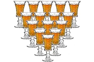 JAIEF Bicchieri Amaro | Bicchierini Liquore 4.5cl, vetro senza piombo, trasparente e pesante (Set di 12)