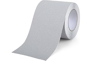OQingluan Anti Slip Tape for Steps, 10cm*10m, Anti Slip Adhesive Tape, Heavy Duty Traction Tape Outdoor Waterproof, Prevents the Elderly, Children, Pets from Slipping and Falling, Grey