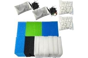 beaufan Set di filtri per acquario, compatibile con Juwel Bioflow 3,0 m (2 sponge sottili blu, 2 sponge grossolane, 2 sponge verdi, 2 sponge di carbone attivo, 6 filtro, 2 filtri a carbone, 2 Kerami