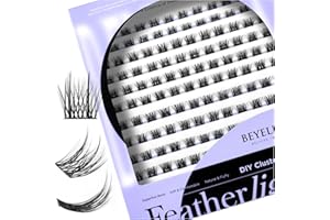 BEYELIAN Ciglia Finte Ciuffetti, 144 Pcs 10-16mm D Curl Ciuffetti Extension Ciglia Fai Da Te Ciglia Finte per Uso Personale a Casa Style DD513