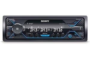 Sony DSX-A510 DAB+ Autoradio | Dual Bluetooth, NFC, USB und AUX Anschluss | Blaue Beleuchtung | Freisprechen und Streaming, blau