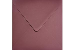 Netuno 100 buste lettera quadrate bordeaux 153 x 153 mm 120g Keaykolour Carmine buste lettere riciclate decorative buste da lettera eleganti buste quadrate partecipazioni matrimonio rosse