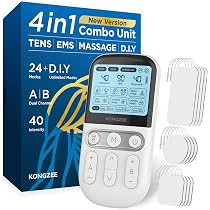 COODAY TENS EMS électrostimulateur Musculaire - 8 Programmes, 19 Niveaux, Rechargeable, Pour Soulagement Douleur Et Massage