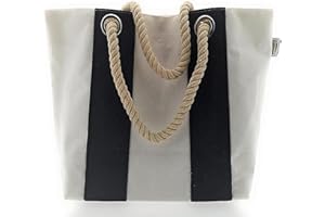 MC Trend XL bolsa de playa comprador con bolsillo interior bolsa de playa grande bolso de hombro para las vacaciones 54 x 37 x 17 (Azul/Blanco)