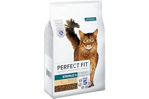 PERFECT FIT Sterile Adult Dry Food for Adults, Sterilised Cats from 1 Year - Chicken, 7 kg (1 Bag)