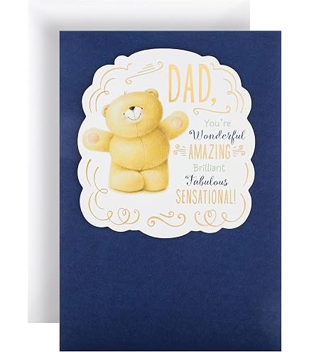 Hallmark Vatertagskarte Forever Friends – Süße Bären Beim Grillen – Für Papa, Opa, Stiefvater – Mit Umschlag
