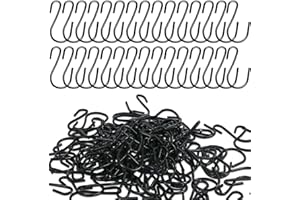 GICARE Mini S Ganchos Negro S en forma de Ganchos de 2,5 pulgadas de metal S afilado ganchos de alambre de hierro de almacenamiento S Gancho para colgar joyas, Plantas, Ropa, Pantalones(120 Piezas)