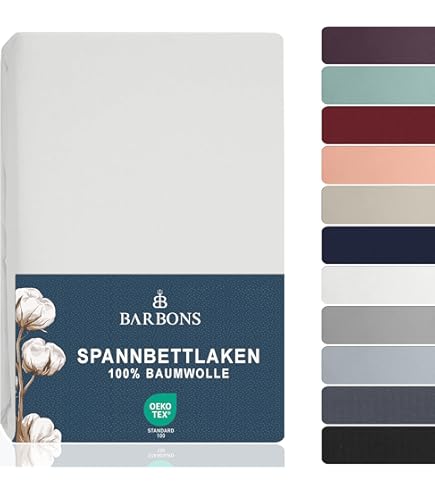 Home LINGE Passion Spannbettlaken – 160 X 200 Cm + 30 Cm, 100% Baumwolle, 57 Fäden/cm², Öko-TEX