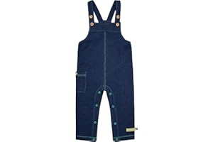 loud + proud Unisex Children's Bib Denim Look Dungarees