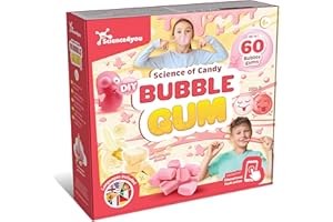 Science4you Laboratoire de Chewing-Gum – Fabrication de Bonbons, 60 Gommes à Bulles pour les Enfants, Jouets en Gelée pour Vos Sacs de Fête, Cadeaux Éducative pour les Garçons & Filles Âge de 6 7 8 9+