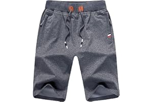 ZOXOZ Męskie spodnie sportowe spodenki do biegania na lato elastyczny pas bawełniane siłownia szorty męskie kieszenie na zamek błyskawiczny sportowe joggery szorty ciemnoniebieski 3XL