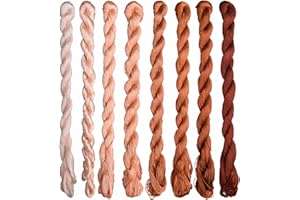 MINGGUXIUYI Natural 100% Silk Thread, Handmade Embroidery Thread, Silk Embroidery Thread (100)