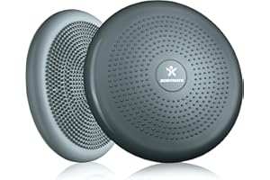 BODYMATE balance cushion incl. pump - 34cm diameter inflatable instability disc/nubbed massage cushion for core, fitness, rehab, co-ordination and relief of back pain