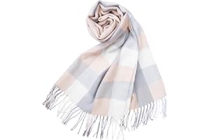 Chalier Fashion Bufanda de Mujer Bufandas de Punto Bufanda Caliente de Invierno Bufanda Larga y Suave Chal con Flecos