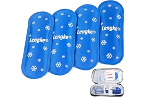 YOUSHARES Reusable Ice Packs for Insulin Cooler - 4PCS Nylon Gel Ice Packs for Diabetic Insulin Travel Case Medicine Cool Bag (4PCS)