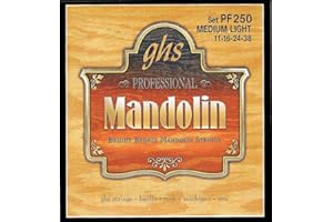 GHS STRINGS GHS Professional - PF250 - Mandolin String Set, Loop End, Bright Bronze, Medium Light, .011-.041