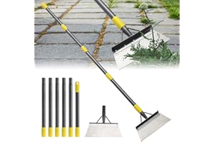 DAKEPOLE Pelle Jardinage, Outillage de Jardin Pelle de Nettoyage Multifonctionnelle de 165 cm avec Poignée d'extension en Acier Inoxydable, Grattoir à Percussion, pour Espace Extérieur, Maison, Ferme