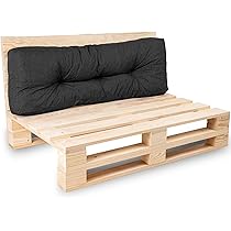 Cuscini Per Pallet Da Esterno - Set Seduta 120x80cm E Schienale 120x40cm, Grigio