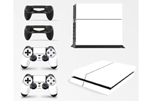 giZmoZ n gadgetZ Autocollant Vinal pour Console PS4 Blanc + 2 Skins pour Manette