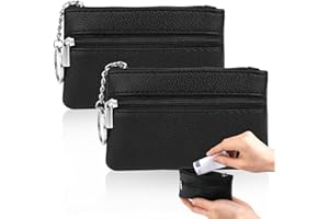 Deepton 2 Stück schlüsselmäppchen Damen, Schlüsseltasche Mini Geldbörse Damen Schlüsseletui Aus Pu Leder Autoschlüssel