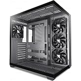 FOIFKIN PC behuizing - vooraf geïnstalleerde 3 PWM zonder RGB-ventilator, ATX Mid-Tower Gaming PC behuizing, 270° panoramagla