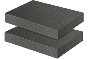 SDLDEER 2 PCS Pick and Pluck Cubed Foam, 400mm x 300mm x 50mm Pre-Cutted Foam Inserts for Tool Box Storage, Case Organization, Camera Cases