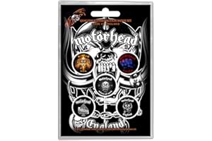 TEE SHACK Motorhead England Lemmy Kilmister Official Licensed Pin Badge Buttons