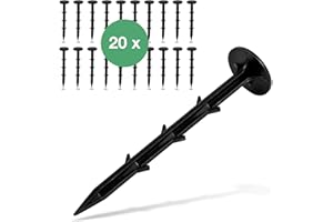 CoverUp! Picchetti telo pacciamatura [20 pezzi] - Estremamente stabile - Picchetti ancore a terra in plastica antirottura