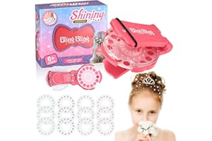 HAEPXYBY Kit de Peinado para Cabello con 180 Gemas de Pelo, Maquina para Poner Brillantes en el Pelo, Máquina de Gemas Brillantes para Niños, Niñas, Mujeres, Maquillaje