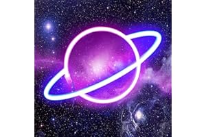 TAEKU Neon Light Decor Bolt LED Neon Sign For Bedroom Usb Charging Hanging Decorative For Christmas Birthday Party Kids Room Wedding Bedroom Bar Gaming Living Room (Planet Mixed)