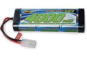 Carson 500608225 7,2V/4000mAh NiMH Race batteria TAM - ricaricabile, con connettore Tamiya, pacco batterie per auto RC, batteria di ricambio veicolo telecomandato, alta qualità, modellismo