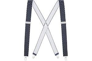 Buyless Fashion Tirante para hombres - 122 cm correas ajustables 3.18 cm - En X