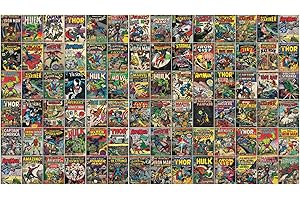 RoomMates Marvel Comic Cover Peel and Stick Wall Art Yellow RMK11410M