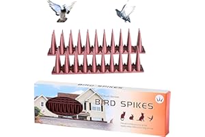 NativoDex Pinchos Antipalomas de 5,2 Metros - Incluye 24 Bridas y 3 Metros de Cinta Adhesiva de Doble Cara - Kit Espanta Palomas y Gatos