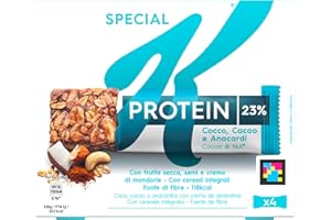 Kellogg's Special K Barritas de Proteína Coco, Cacao y Anacardos Pack 4 x 28g
