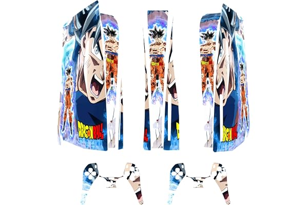 Skin Adhésif - Compatible pour PS5 - Cover pour personnaliser la Console - Film Vinyle Amovible - Qualité HD Satin Mat (Disk, Dragonball)