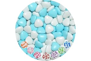 EinsSein 1 kg czekoladowe drażetki mieszanka średni rozmiar biało-różowe połysk kształt serc drażetki czekoladowe prezenty dla gości weselne migdały weselne słodycze mini drażetki czekoladowe lentilki