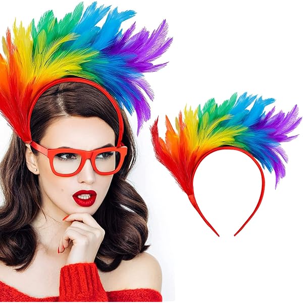 Boderier LGBTQ Pride Stirnband Mit Regenbogen Kristallen – Stylisches Accessoire Für Pride-Partys & Feiern